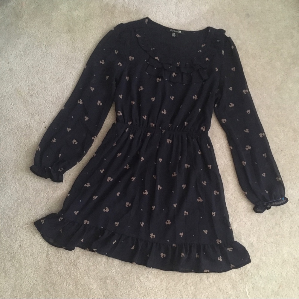 Forever 21 Navy long sleeves dress